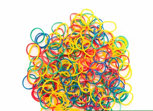 500 mini élastiques teintes assorties - Evolve
