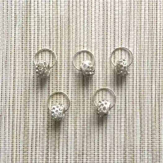 5 bijoux cheveux perles avec strass argent tresses locks