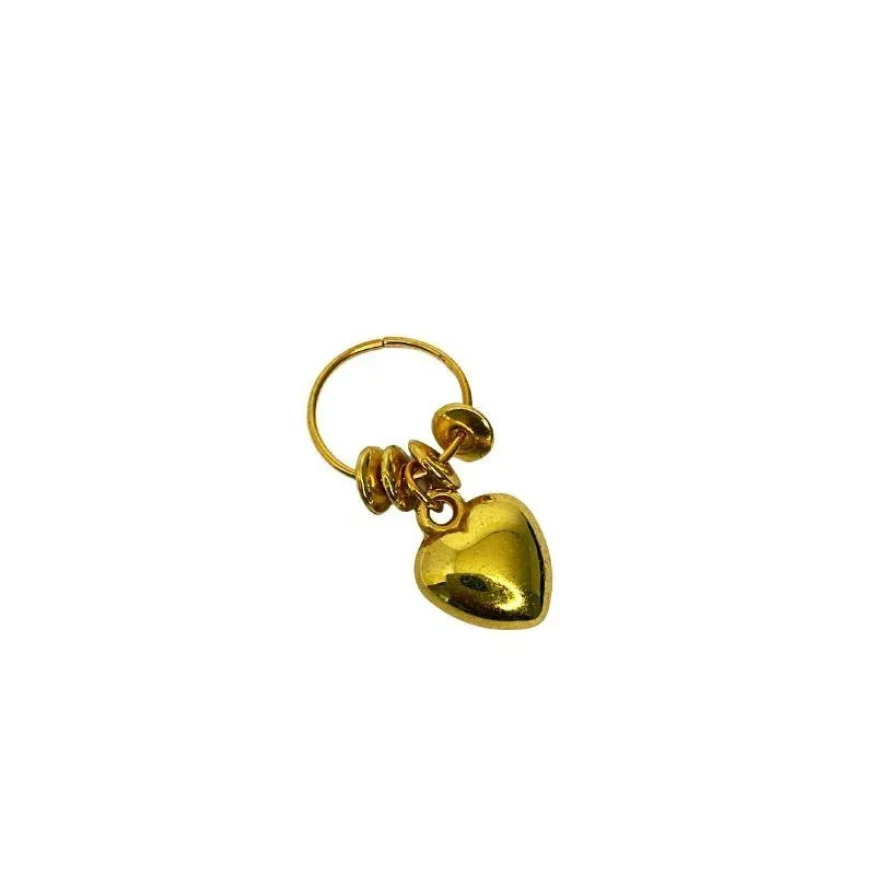 5 bijoux cheveux coeur doré pour nattes, tresses et locks
