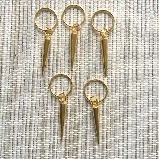 5 Anneaux Hair Ring avec pointe pour nattes, tresses ou locks