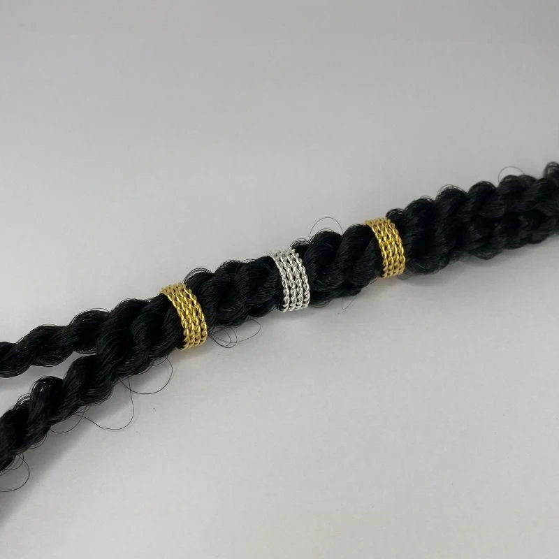 5 bijoux cheveux ressorts torsadés larges tresses locks