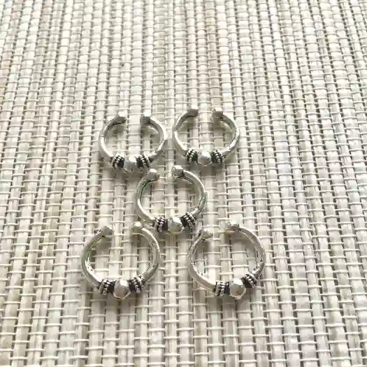 5 Anneaux Hair Ring Doré Argenté pour tresses et locks