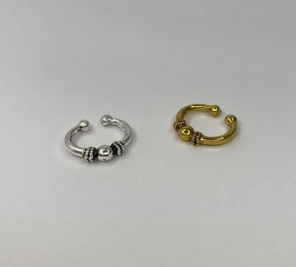 5 Anneaux Hair Ring Doré Argenté pour tresses et locks