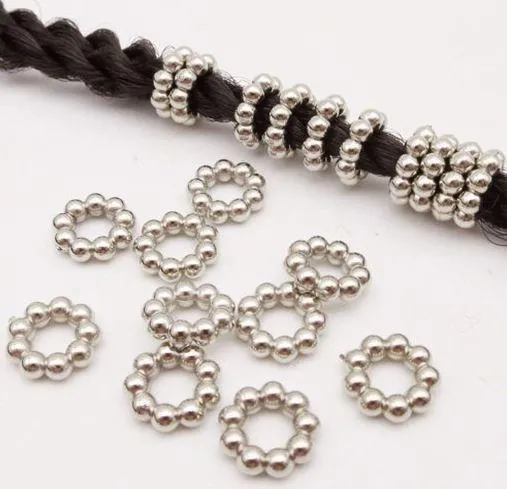 22 Anneaux Argentés pour tresses et locks