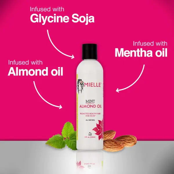 Huile Soin Cheveux Cuir Chevelu Mint Almond Oil - Mielle