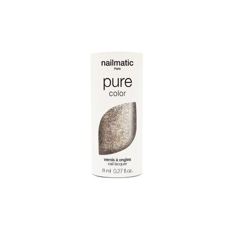 Vernis Pailletté Or Blanc LUCIA - Nailmatic Pure