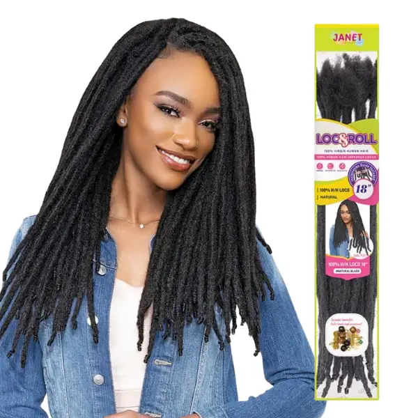 Dreadlocks Extensions Naturelles Loc N Roll Braid 12 pouces - Janet Collection