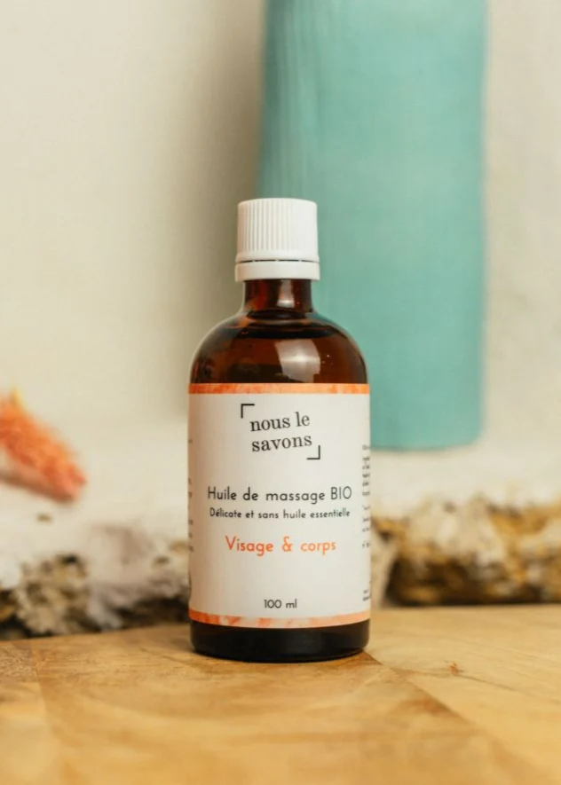 Huile de massage bio neutre