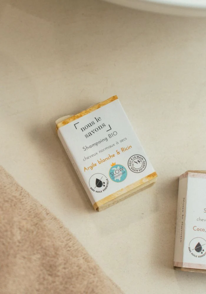 Shampoing bio Cheveux secs – Argile Blanche & Ricin