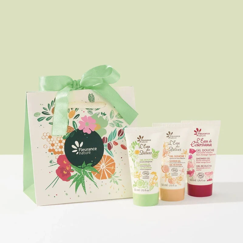 Sac Trio Gels Douche Format Voyage – Rituel Parfumé - Fleurance Nature