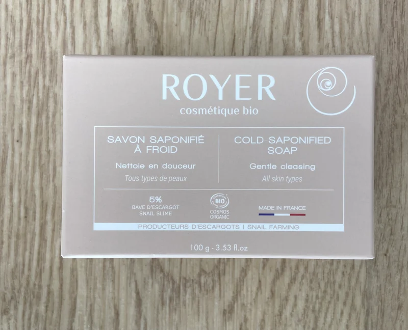 Savon solide bio à la bave d’escargot - Royer Cosmétique