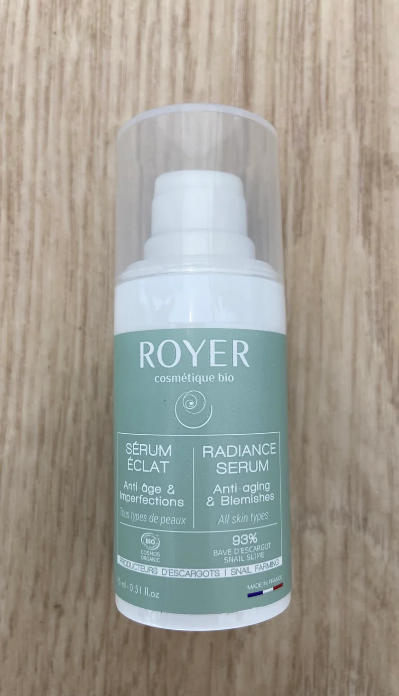 Sérum visage bio à la bave d’escargot - Royer Cosmétique