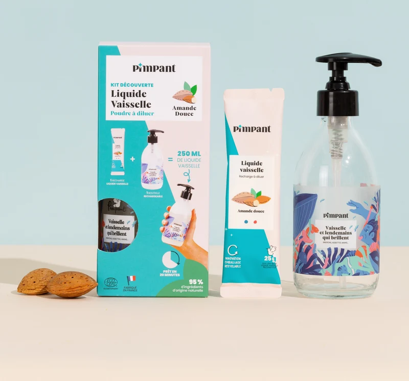 🍽️ Pack découverte – Liquide vaisselle Amande douce – Pimpant
