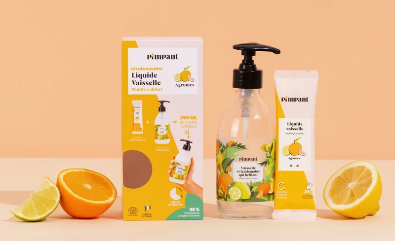 🍊 Pack découverte – Liquide vaisselle Agrumes – Pimpant