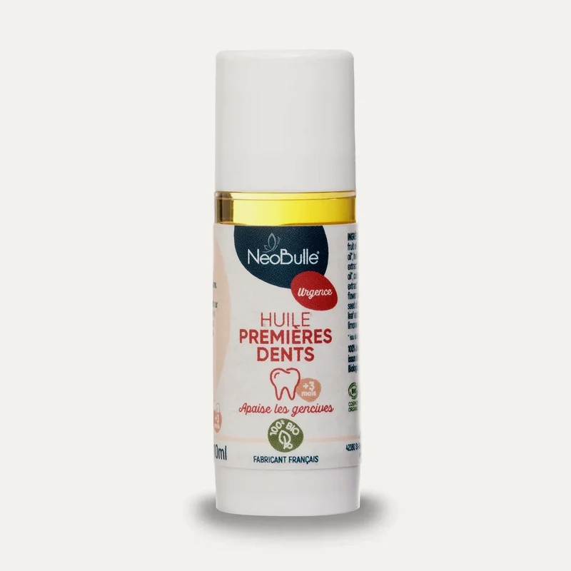 Huile Premières dents, apaise les gencives
