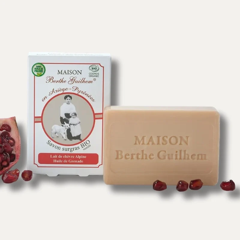 Savon au lait de chèvre et huile de Grenade BIO