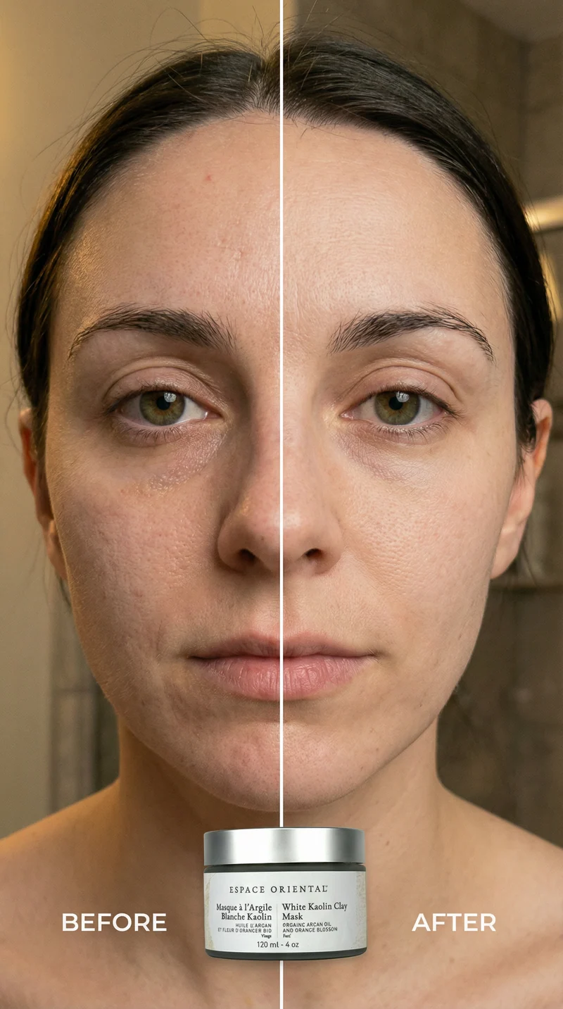 Masque à l'argile blanche kaolin