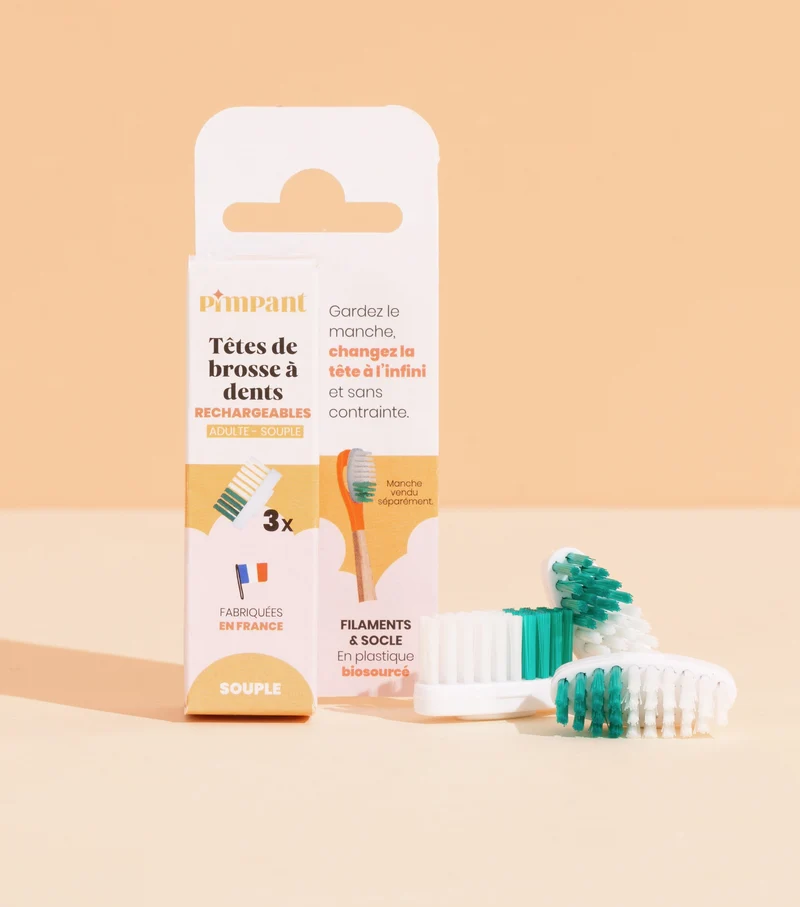 Têtes de Brosse à Dents Rechargeables – poils souples (x3)