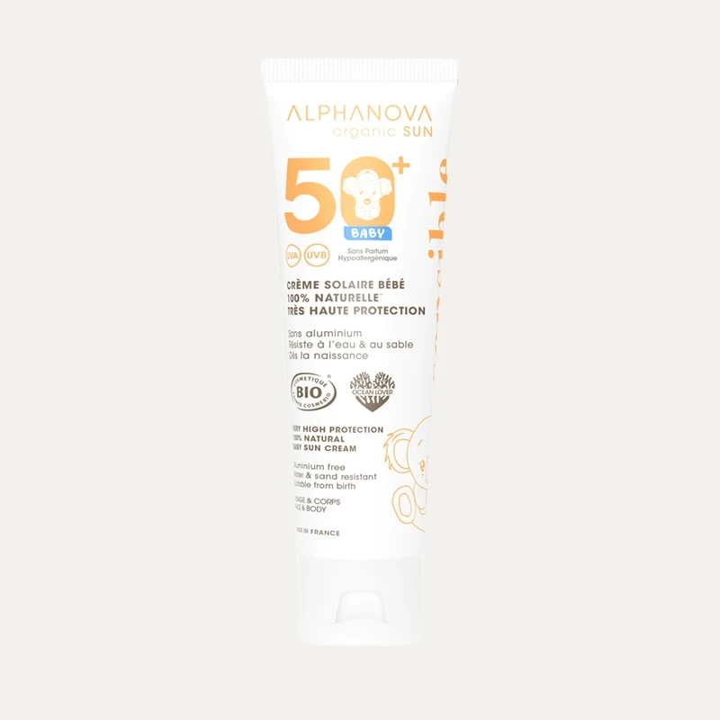 Crème solaire bébé SPF 50+ BIO