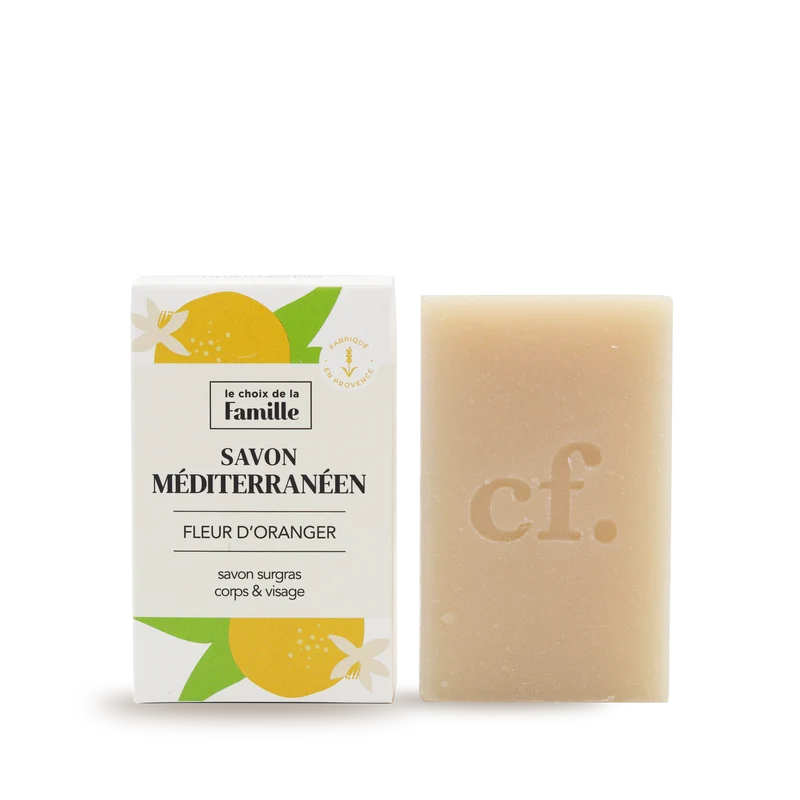 Savon surgras Méditerranéen corps et visage - Fleur d'Oranger