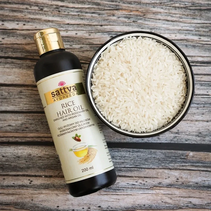 Huile de riz pour cheveux