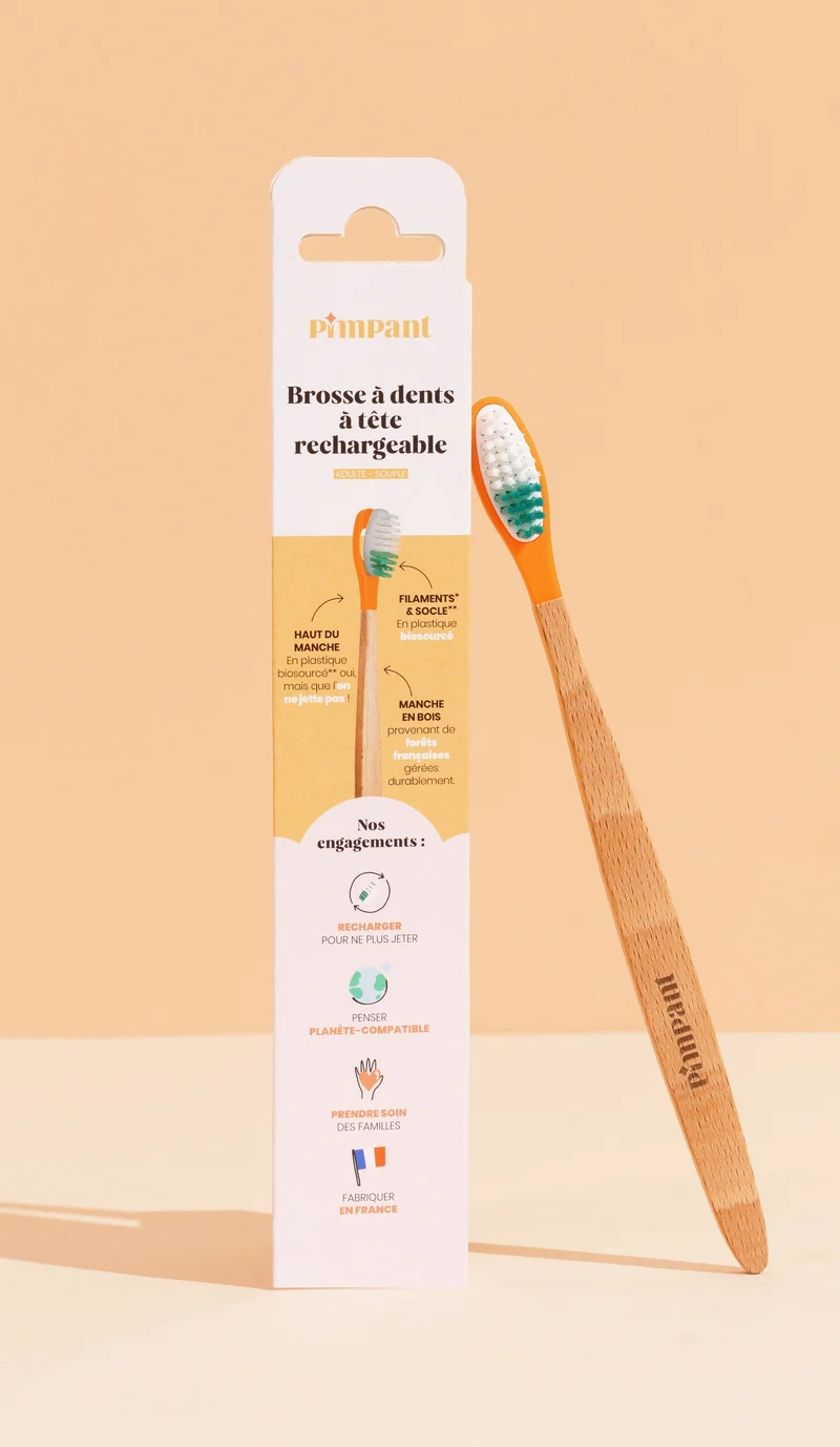 Brosse à dents à tête rechargeable – poils souples