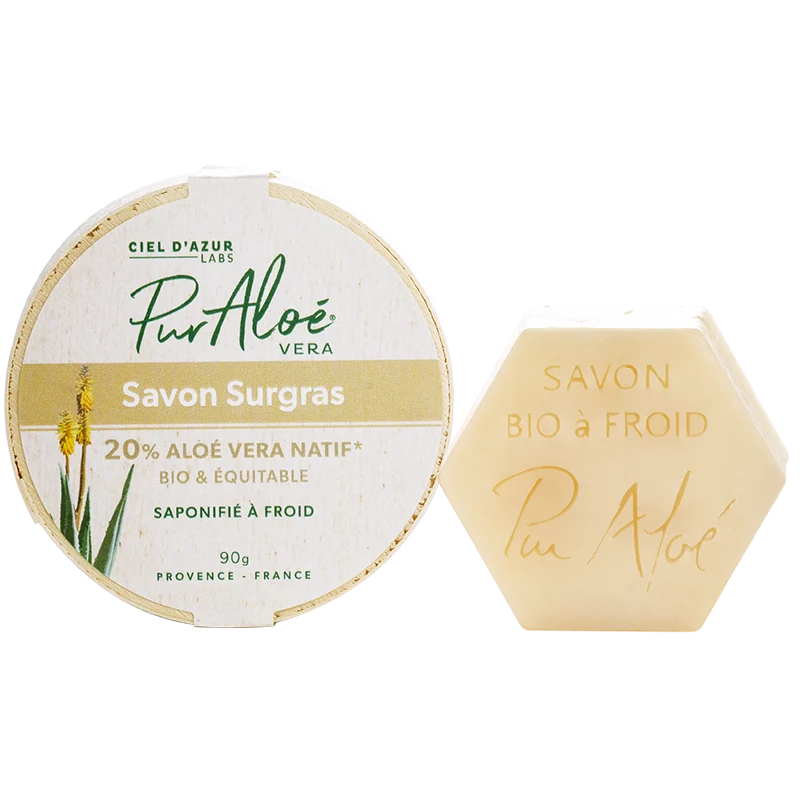Savon saponifié à froid surgras à l’Aloe Vera Bio - Pur Aloé