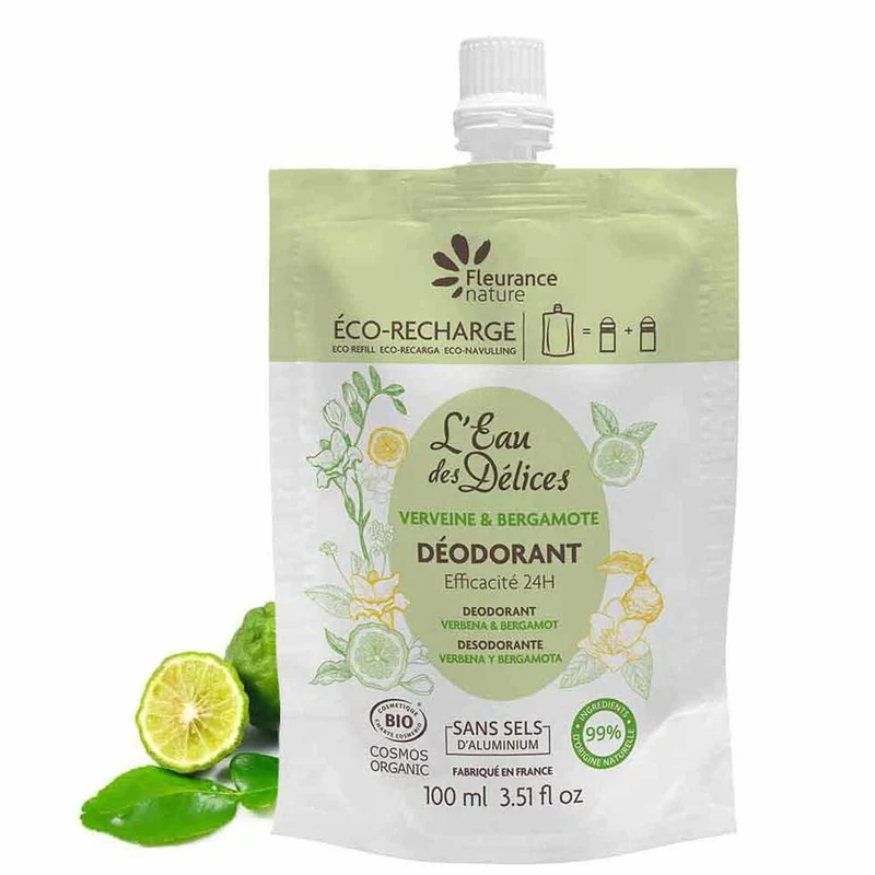 ♻️ Recharge Déodorant Verveine & Bergamote Bio - Fleurance Nature