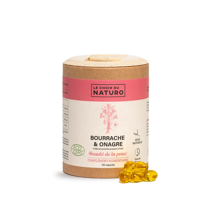 Bourrache et Onagre Huile Bio en capsules
