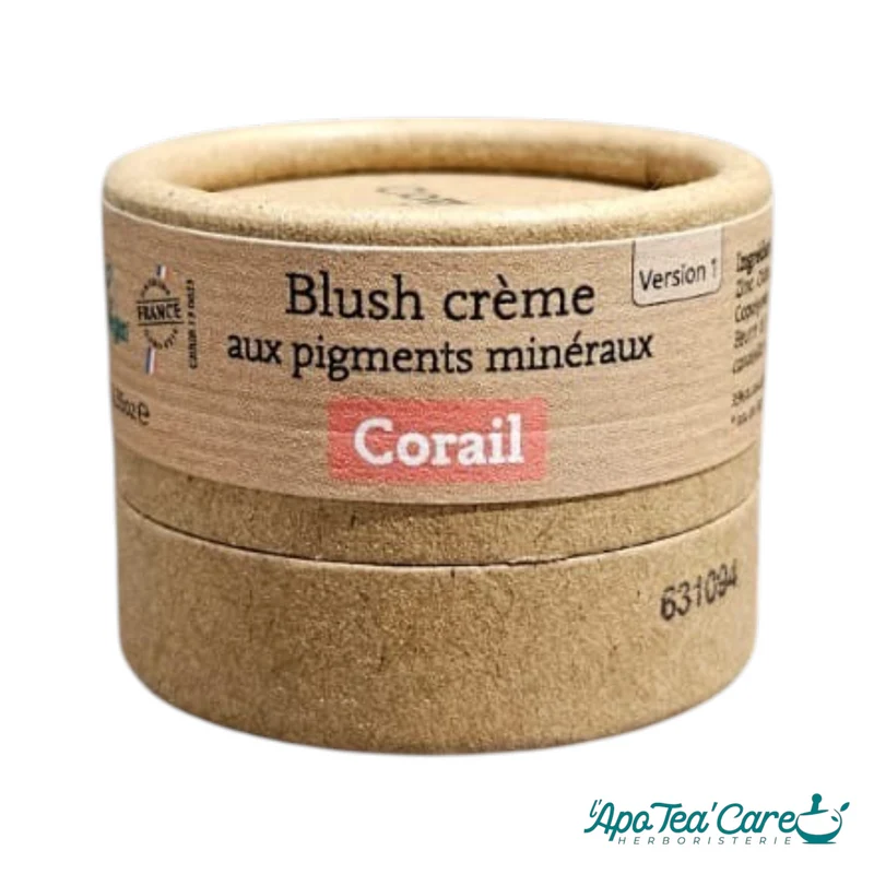 Blush crème bio Corail aux pigments minéraux